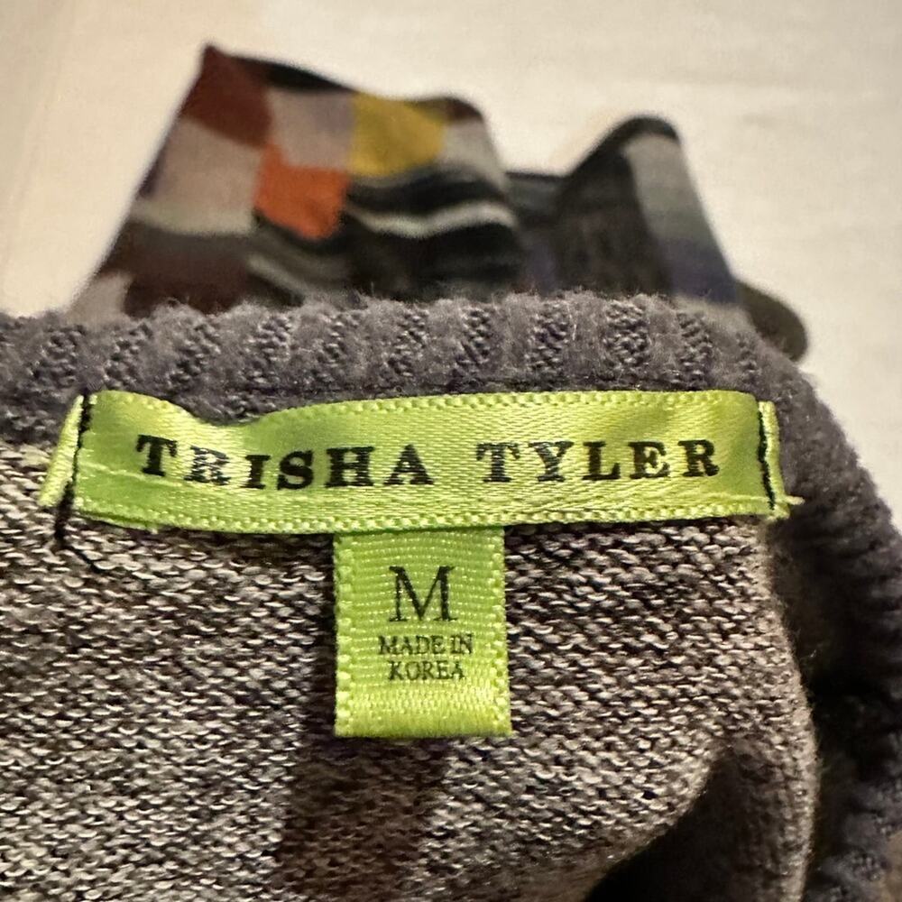 Trisha Tyler Patchwork Print Funnel Neck Career S… - image 2